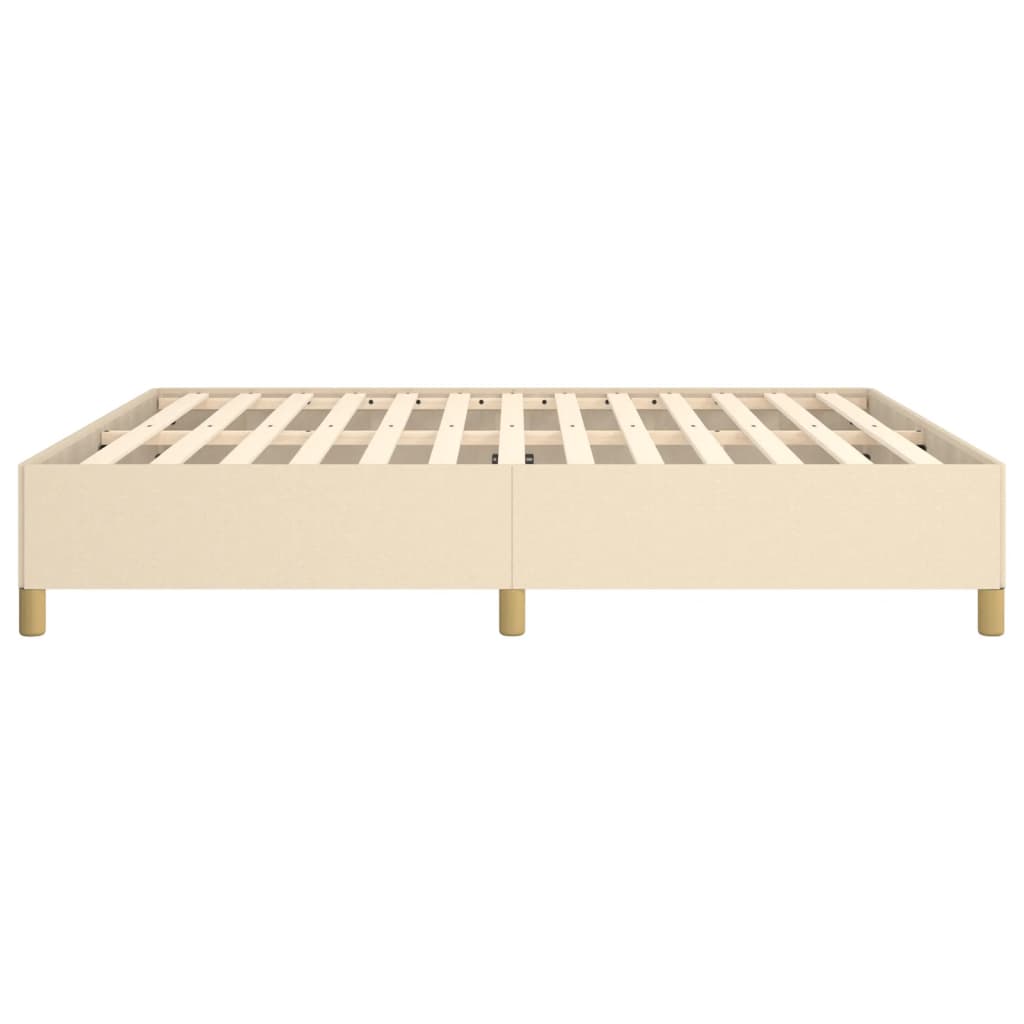 Boxspringbettgestell Creme 160x200 cm Stoff