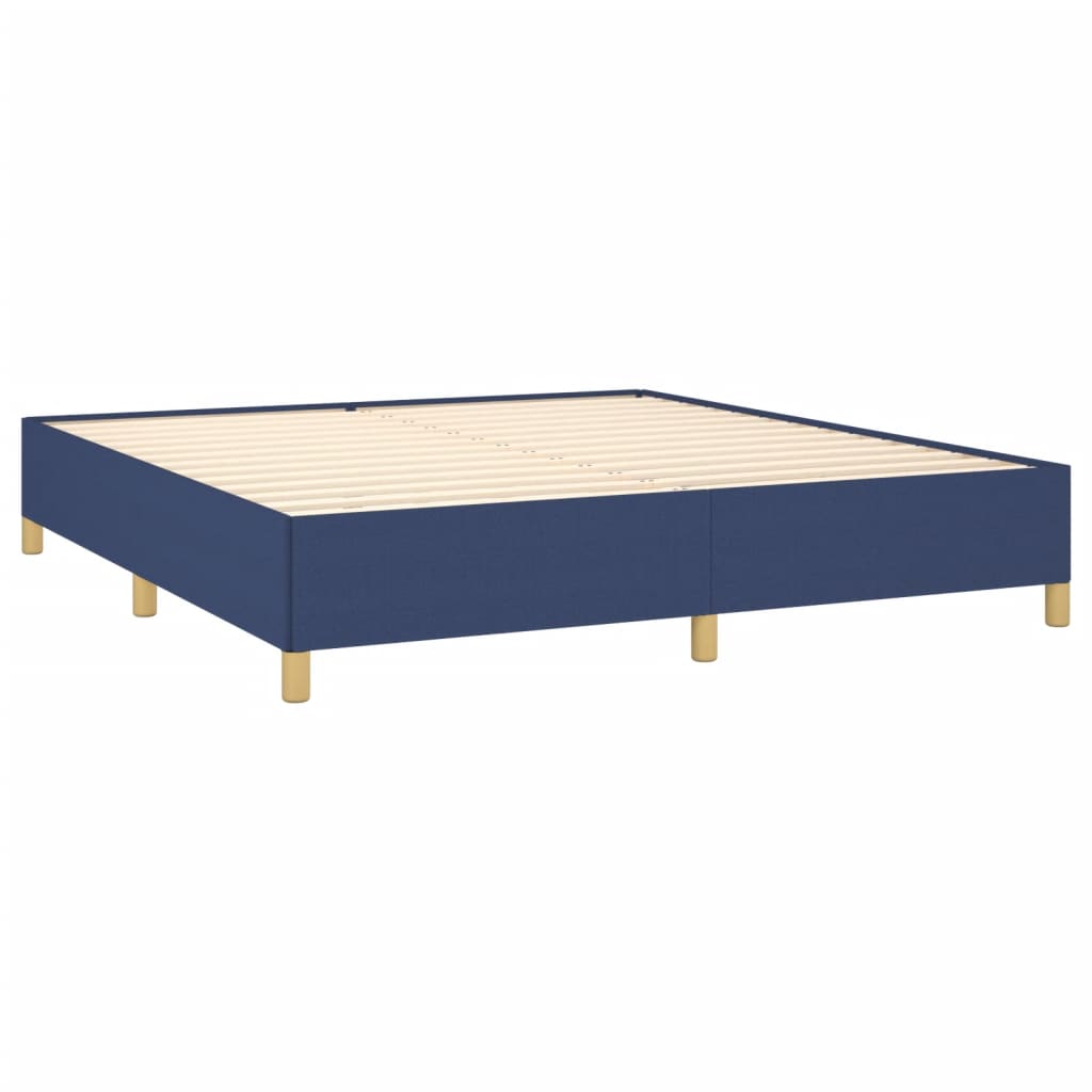 Boxspringbettgestell Blau 160x200 cm Stoff