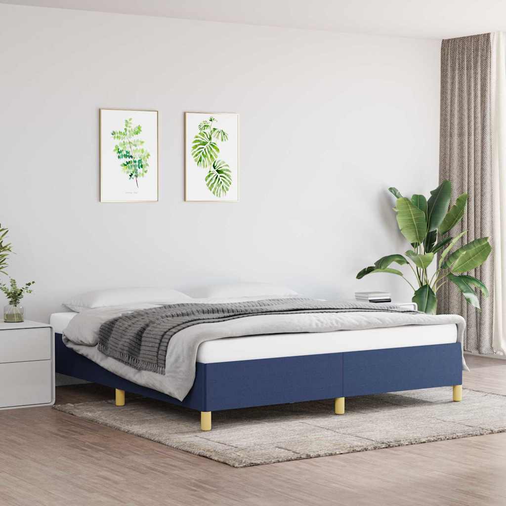 Boxspringbettgestell Blau 160x200 cm Stoff