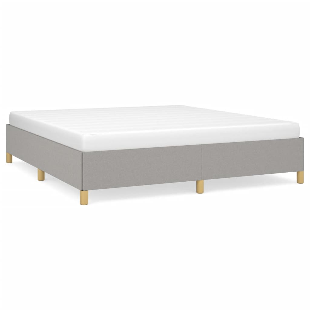 Boxspringbettgestell Hellgrau 180x200 cm Stoff