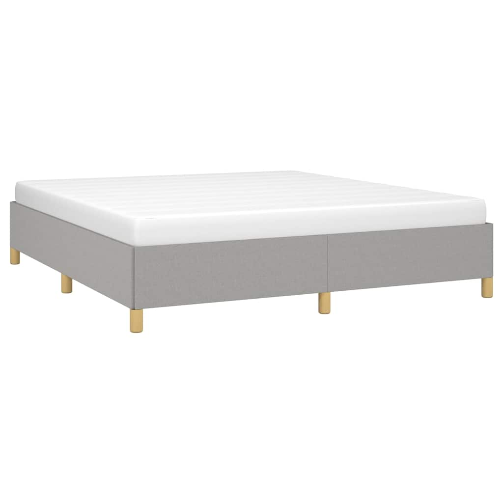 Boxspringbettgestell Hellgrau 180x200 cm Stoff