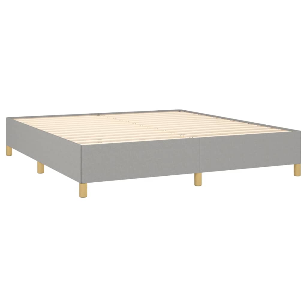 Boxspringbettgestell Hellgrau 180x200 cm Stoff