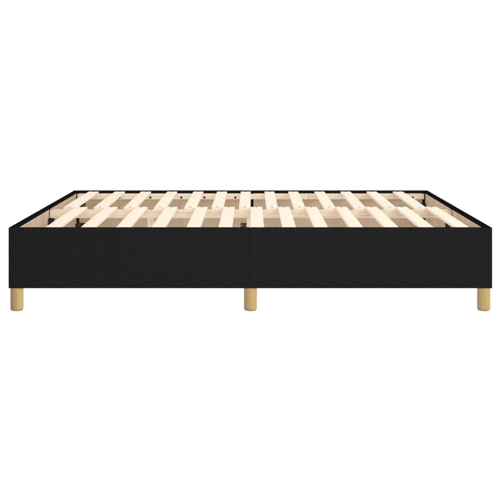 Cadre de lit sans matelas tissu noir 180x200 cm