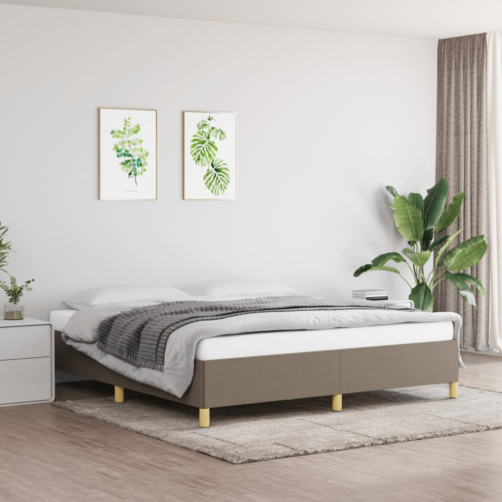 Boxspringbettgestell Taupe 180x200 cm Stoff