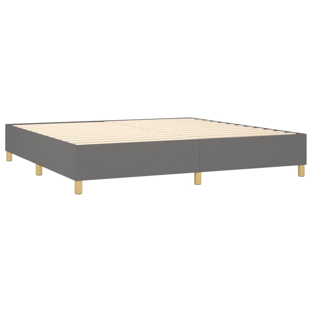 Boxspringbettgestell Dunkelgrau 200x200 cm Stoff