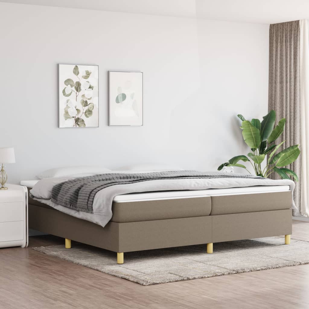 Boxspringbettgestell Taupe 200x200 cm Stoff