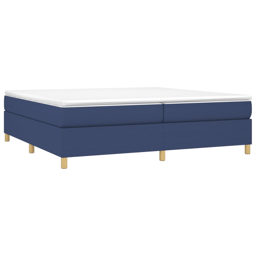 Cadre de lit sans matelas tissu bleu 200x200 cm
