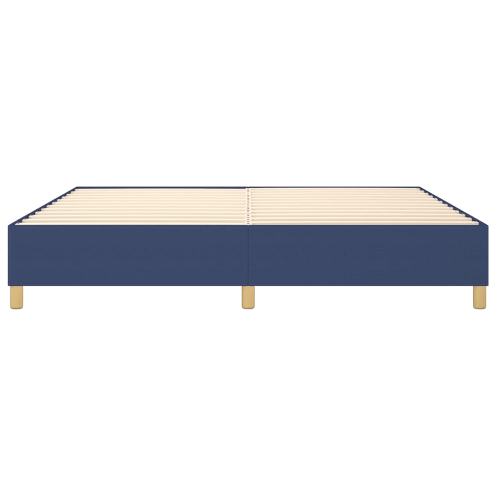 Cadre de lit sans matelas tissu bleu 200x200 cm