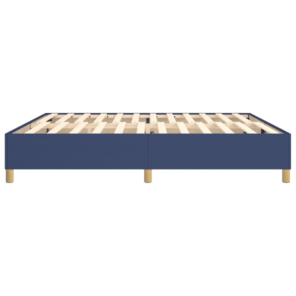 Cadre de lit sans matelas tissu bleu 200x200 cm