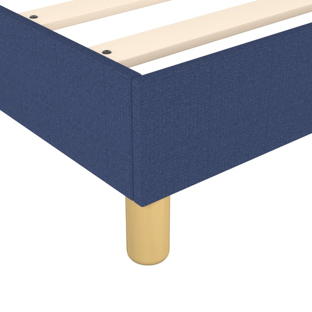 Cadre de lit sans matelas tissu bleu 200x200 cm