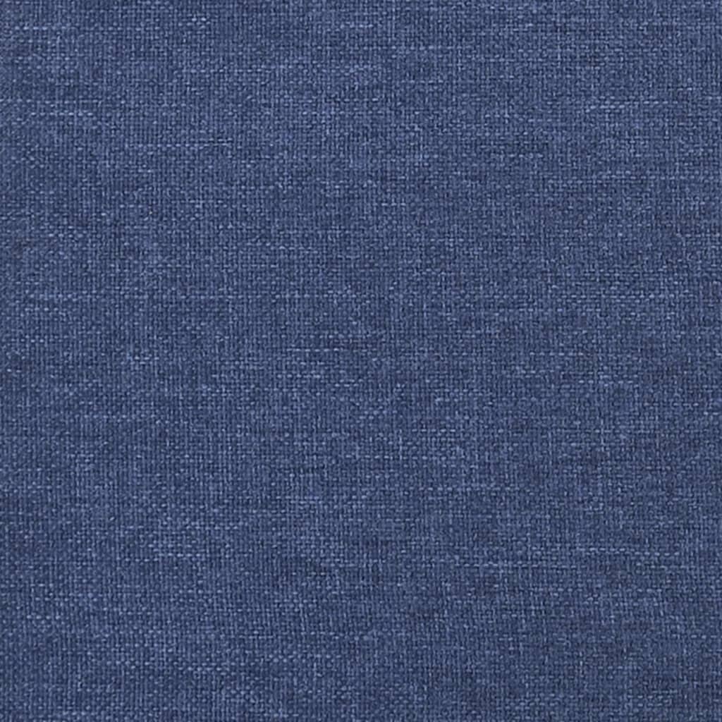 Cadre de lit sans matelas tissu bleu 200x200 cm