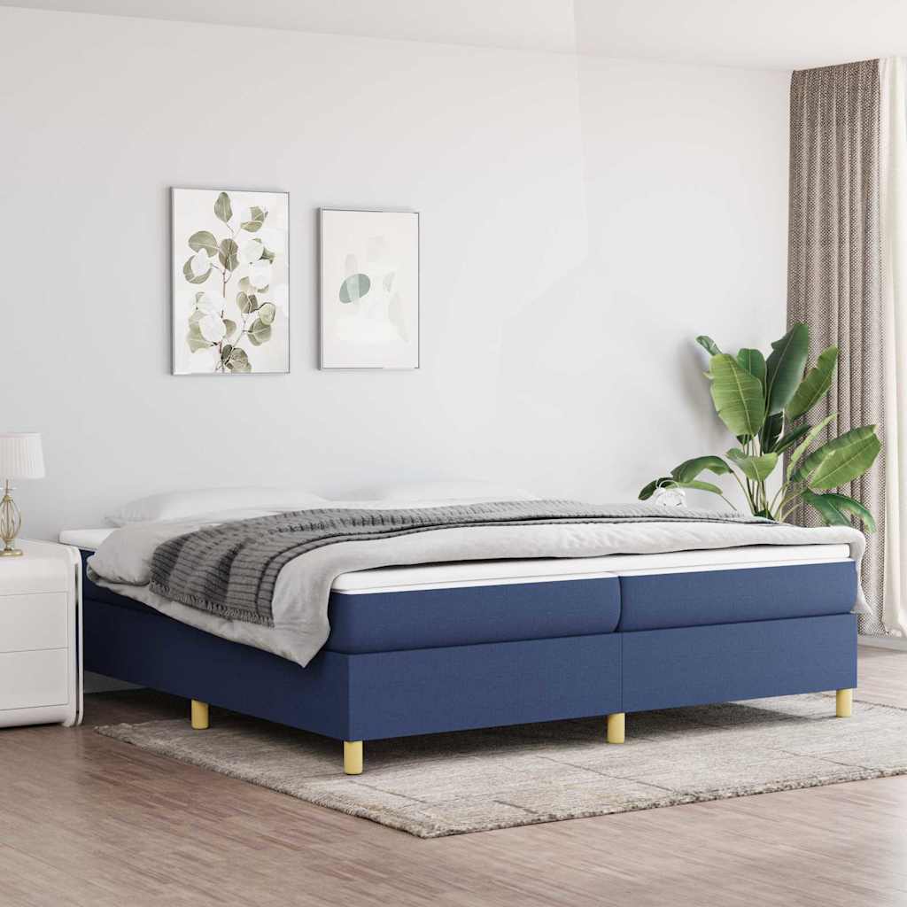 Boxspringbettgestell Blau 200x200 cm Stoff