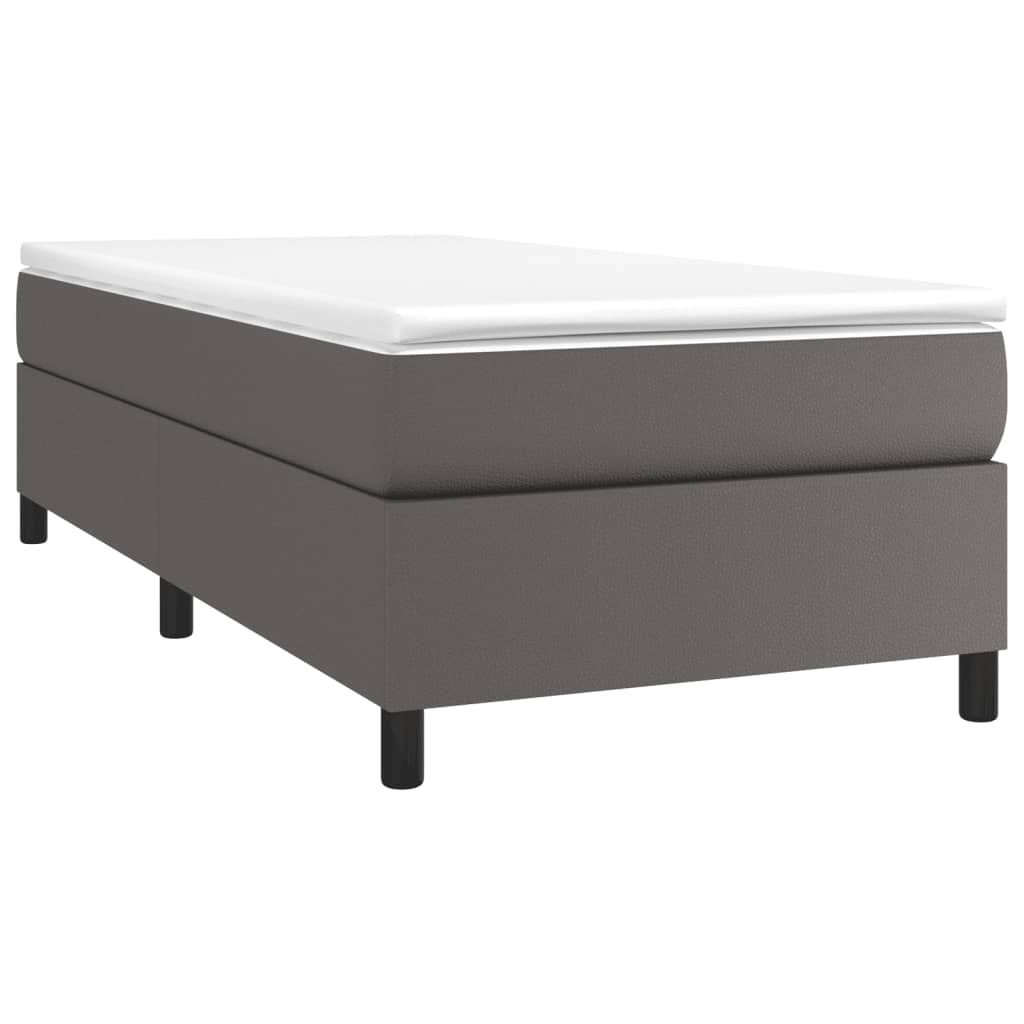 Boxspringbettgestell Grau 80x200 cm Kunstleder
