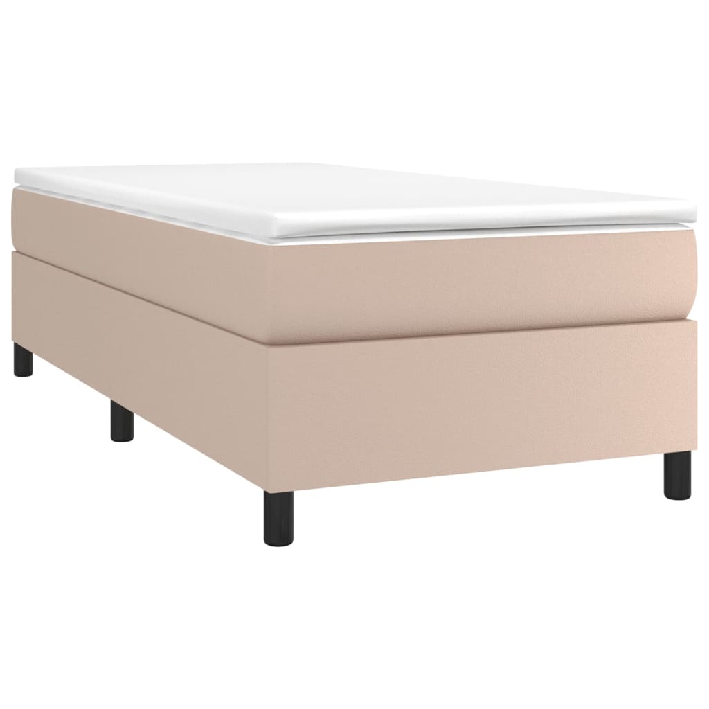 Boxspringbettgestell Cappuccino-Braun 80x200 cm Kunstleder