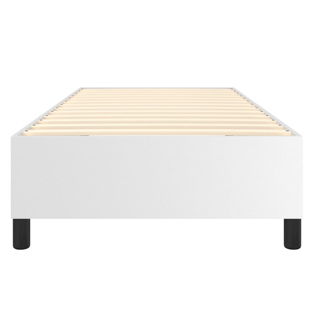 Boxspringbettgestell Weiß 90x190 cm Kunstleder
