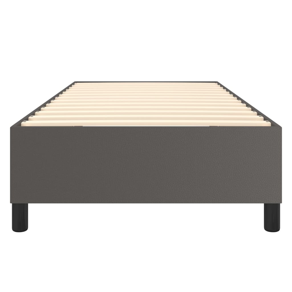 Boxspringbettgestell Grau 90x190 cm Kunstleder