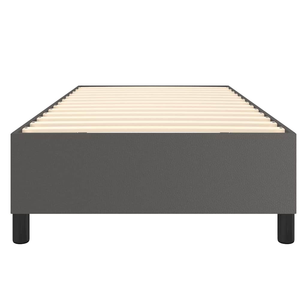 Boxspringbettgestell Grau 90x190 cm Kunstleder