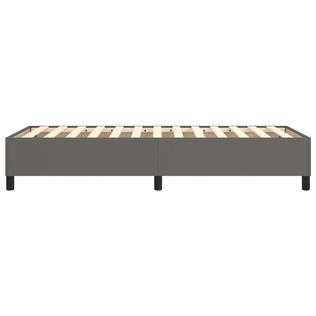 Boxspringbettgestell Grau 90x190 cm Kunstleder