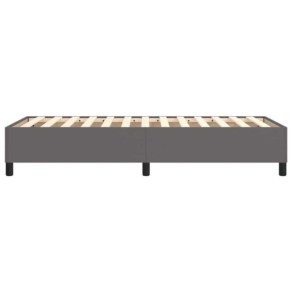 Boxspringbettgestell Grau 90x190 cm Kunstleder
