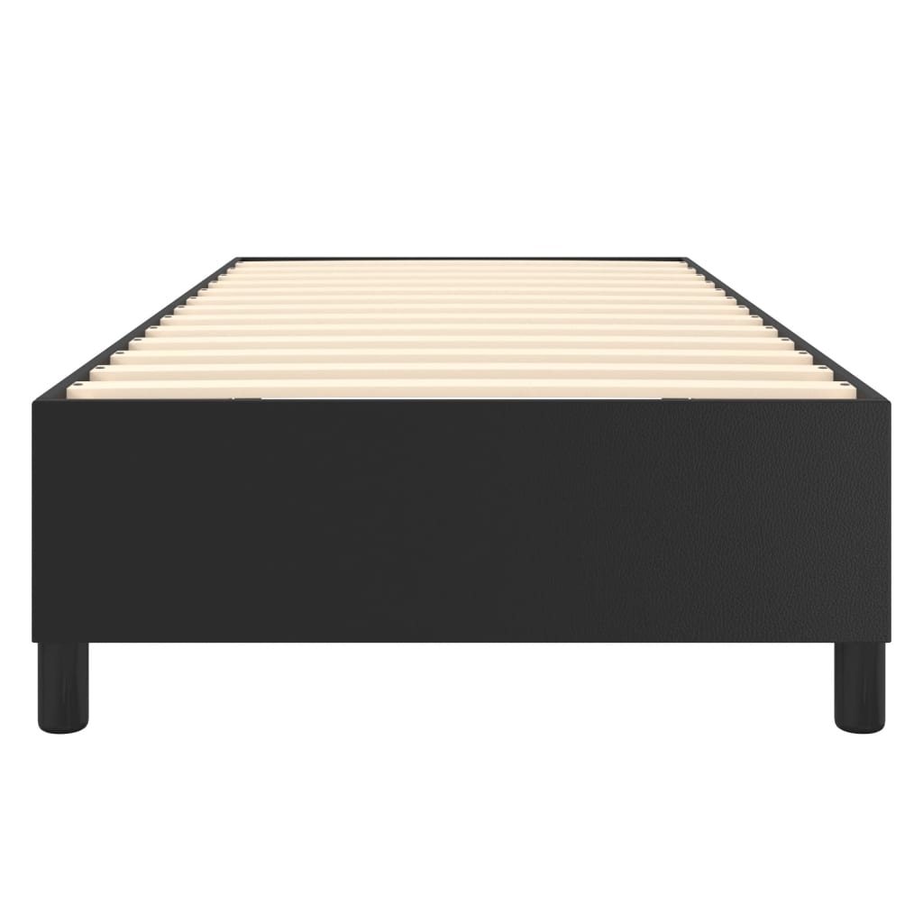 Boxspringbettgestell Schwarz 90x200 cm Kunstleder