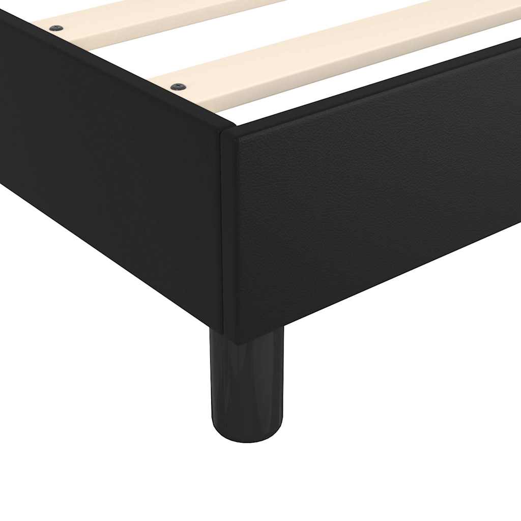 Boxspringbettgestell Schwarz 90x200 cm Kunstleder