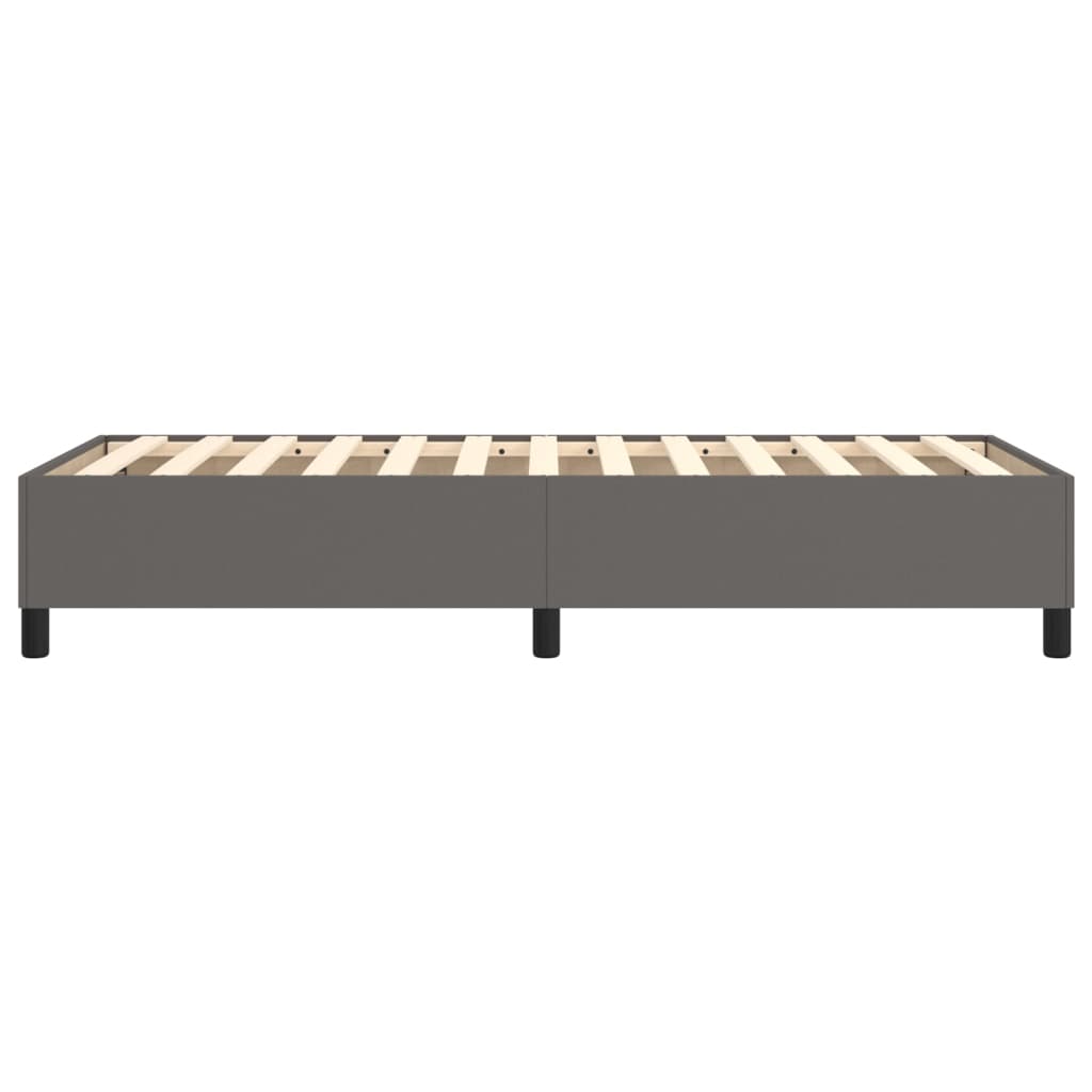 Boxspringbettgestell Grau 90x200 cm Kunstleder