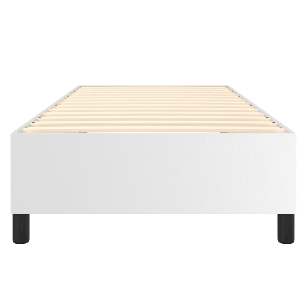 Boxspringbettgestell Weiß 100x200 cm Kunstleder