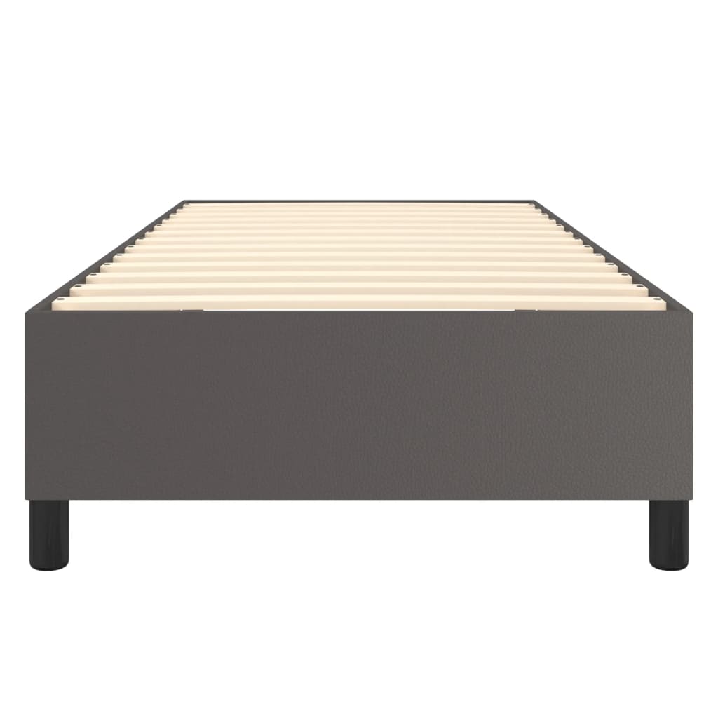 Boxspringbettgestell Grau 100x200 cm Kunstleder