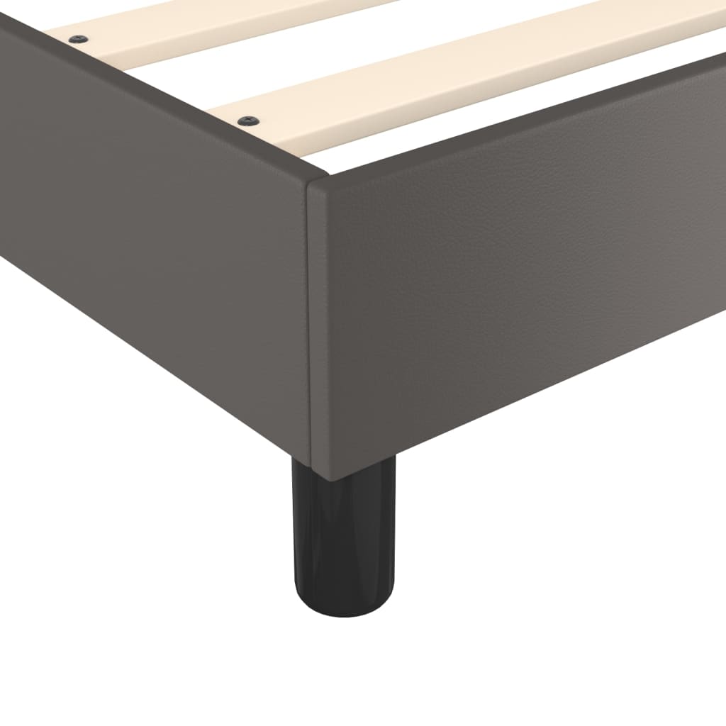 Boxspringbettgestell Grau 100x200 cm Kunstleder