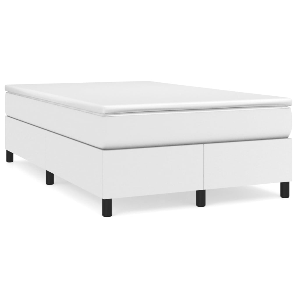 Boxspringbettgestell Weiß 120x200 cm Kunstleder