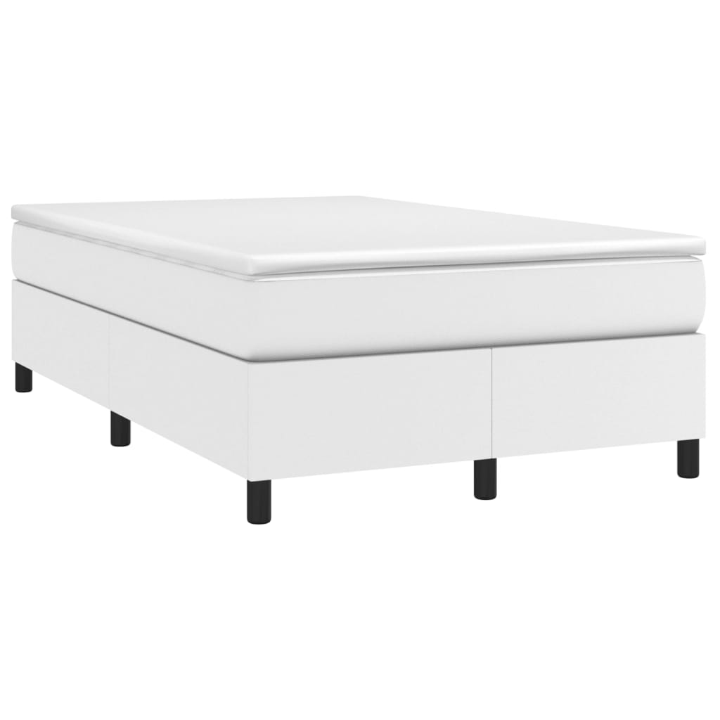 Boxspringbettgestell Weiß 120x200 cm Kunstleder