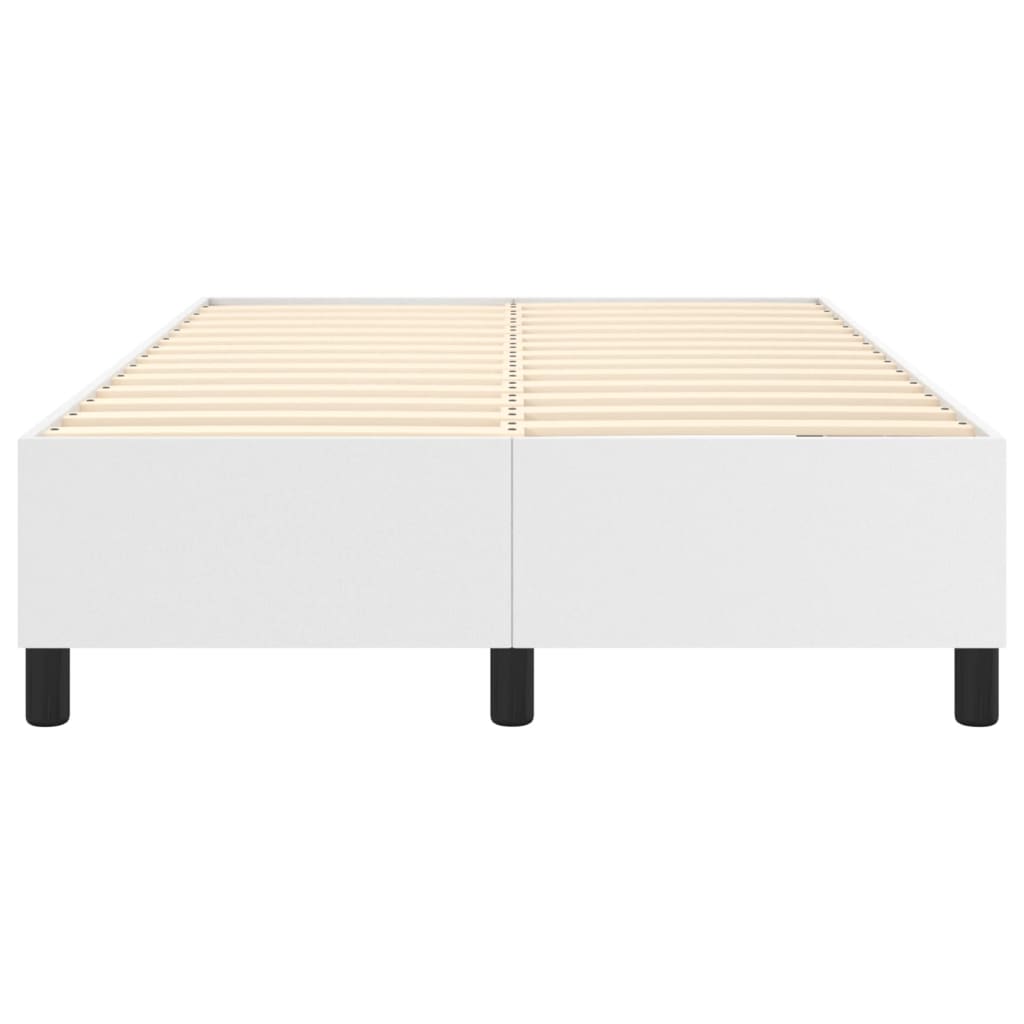 Boxspringbettgestell Weiß 120x200 cm Kunstleder