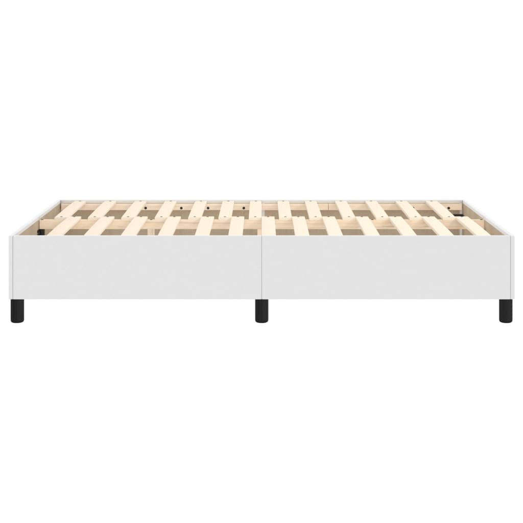 Boxspringbettgestell Weiß 120x200 cm Kunstleder