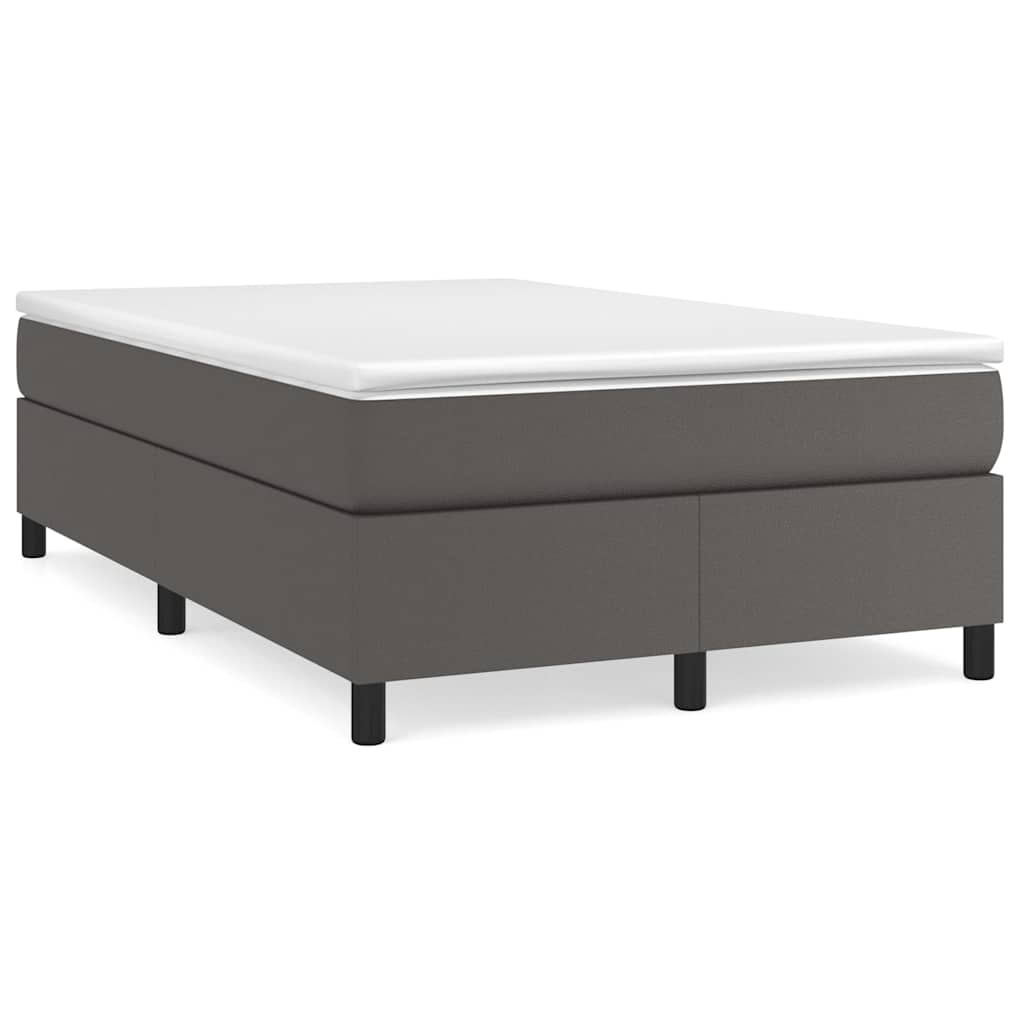 Boxspringbettgestell Grau 120x200 cm Kunstleder