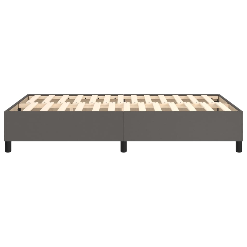 Boxspringbettgestell Grau 120x200 cm Kunstleder