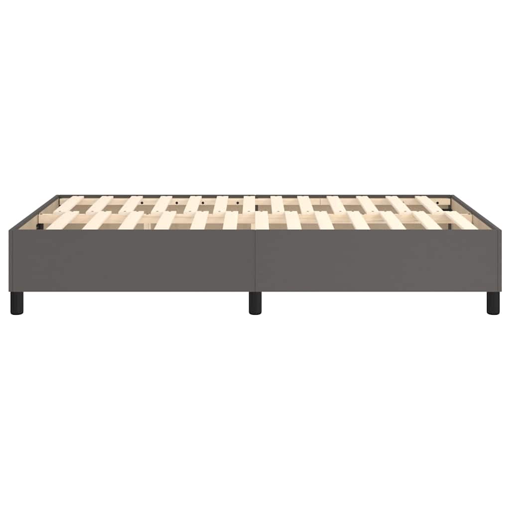 Boxspringbettgestell Grau 120x200 cm Kunstleder