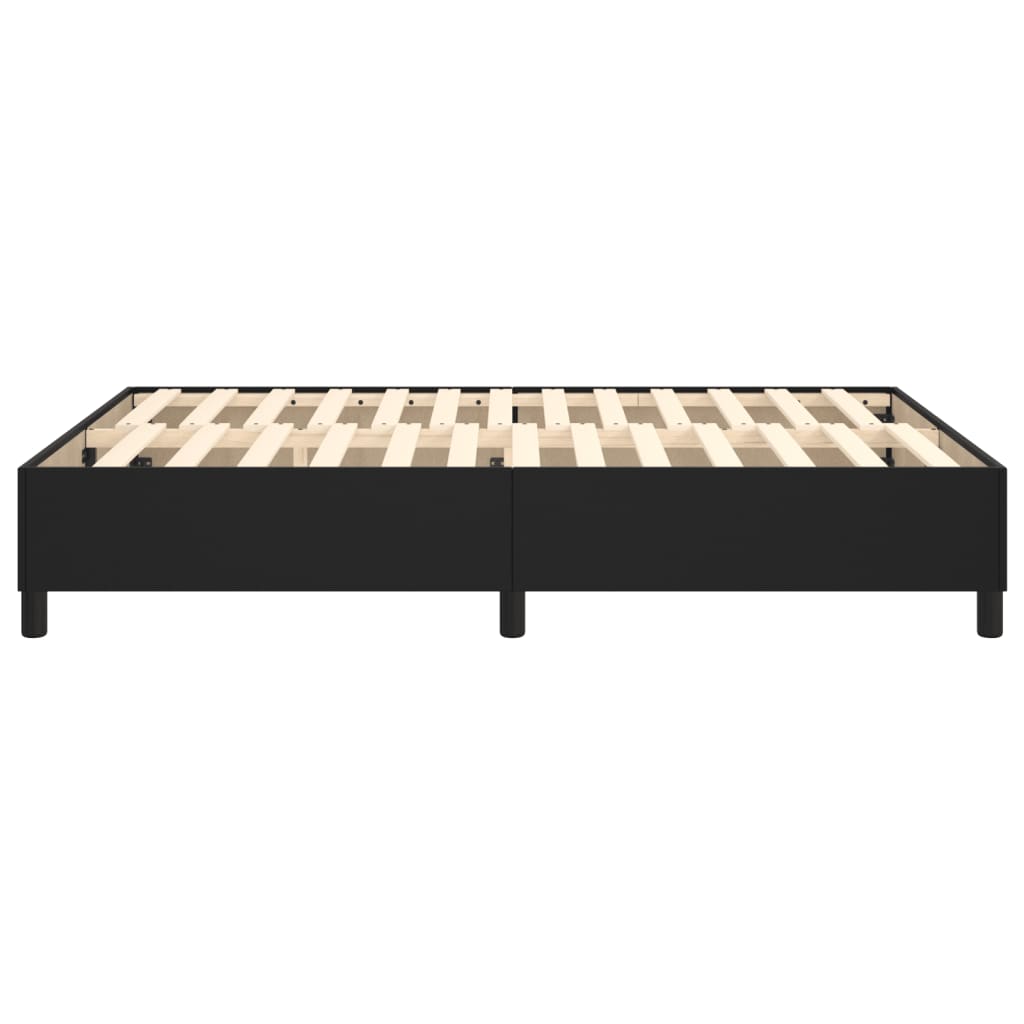Boxspringbettgestell Schwarz 140x190 cm Kunstleder