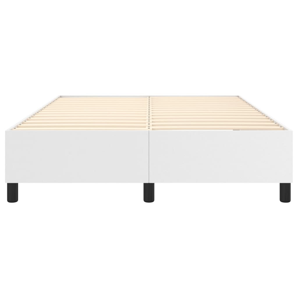 Boxspringbettgestell Weiß 140x190 cm Kunstleder
