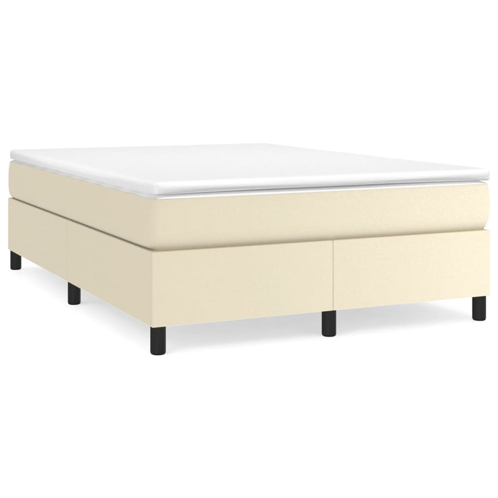 Boxspringbettgestell Creme 140x190 cm Kunstleder