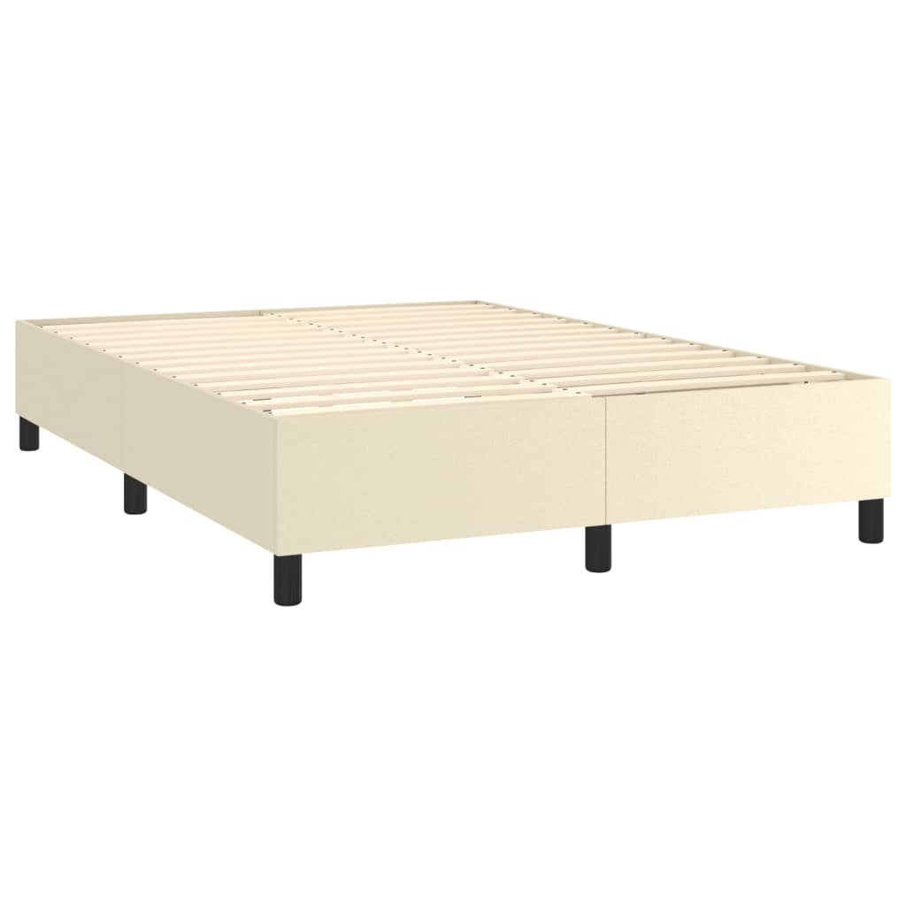 Boxspringbettgestell Creme 140x190 cm Kunstleder