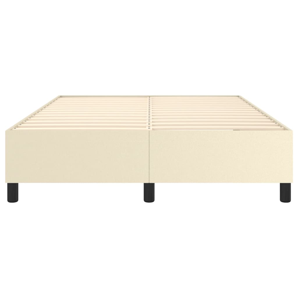 Boxspringbettgestell Creme 140x190 cm Kunstleder