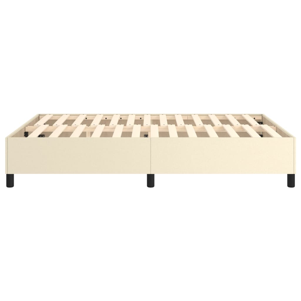 Boxspringbettgestell Creme 140x190 cm Kunstleder