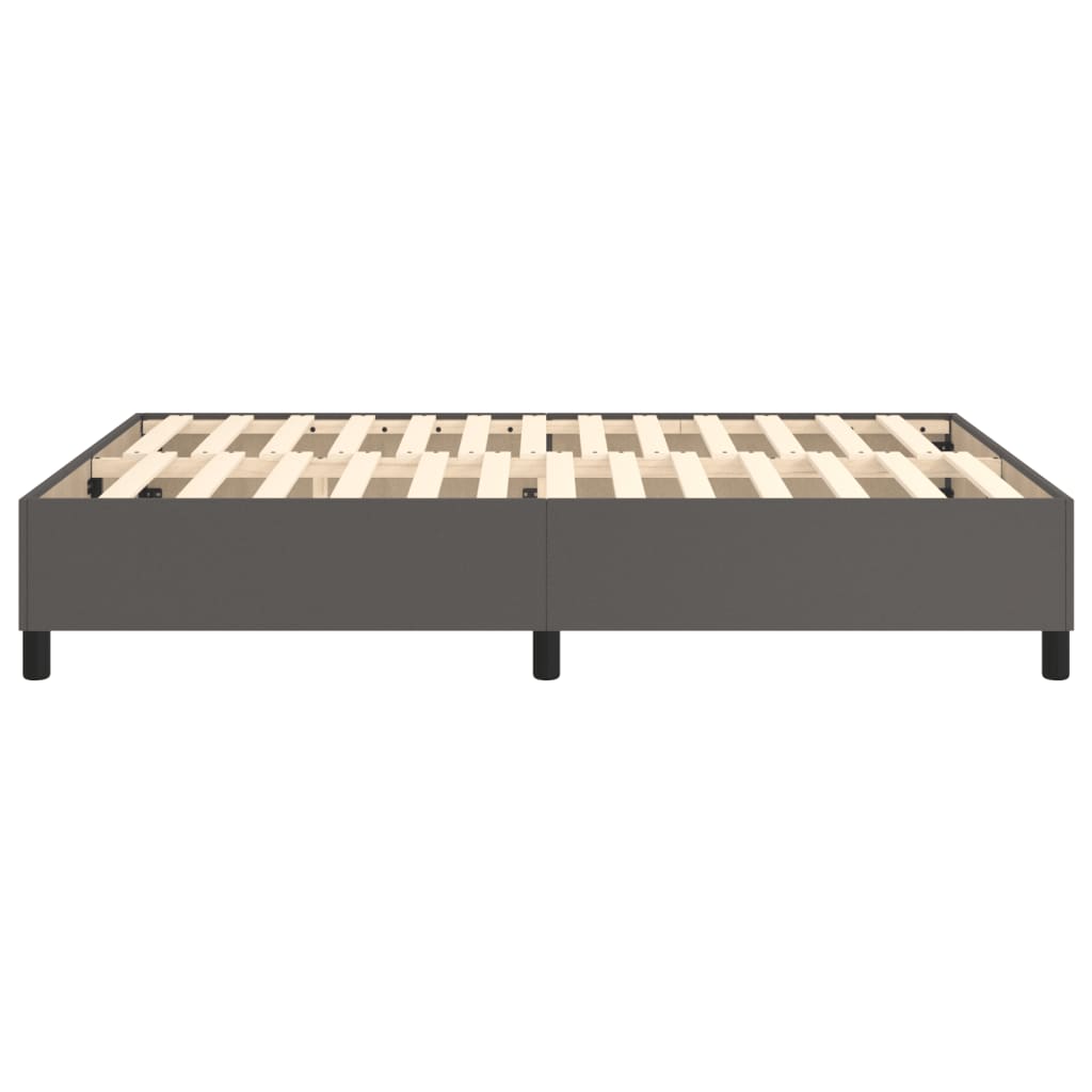 Boxspringbettgestell Grau 140x190 cm Kunstleder