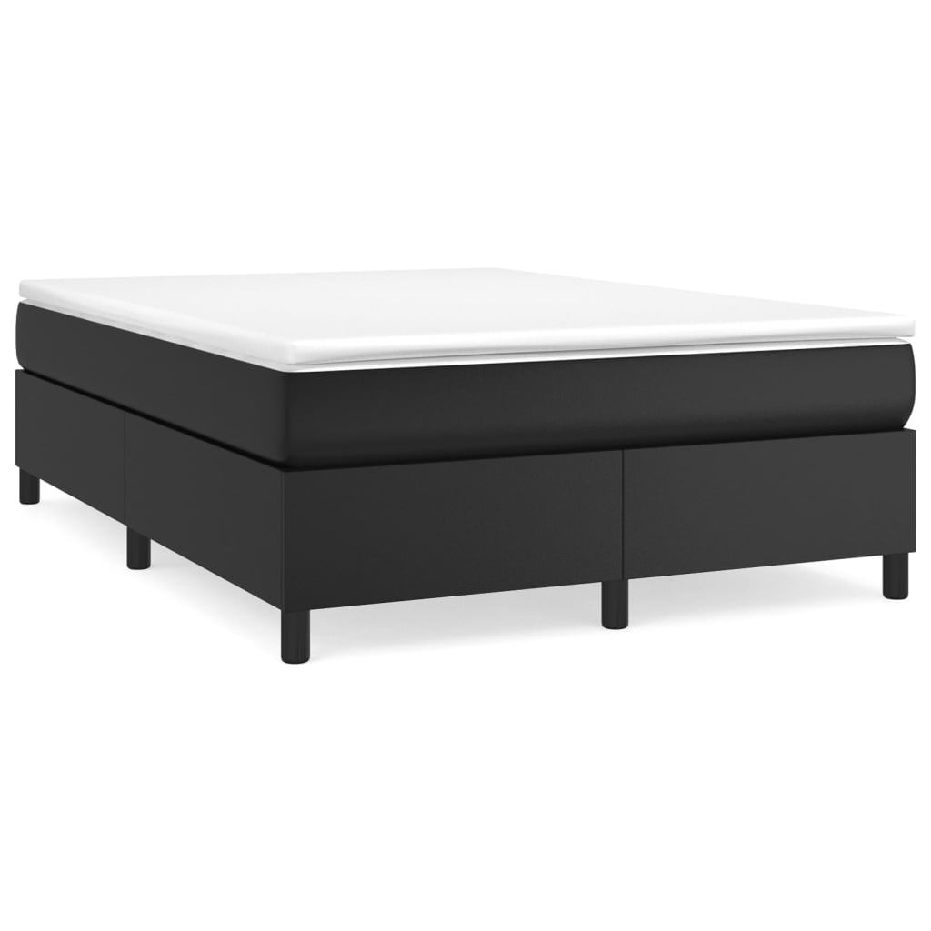 Boxspringbettgestell Schwarz 140x200 cm Kunstleder