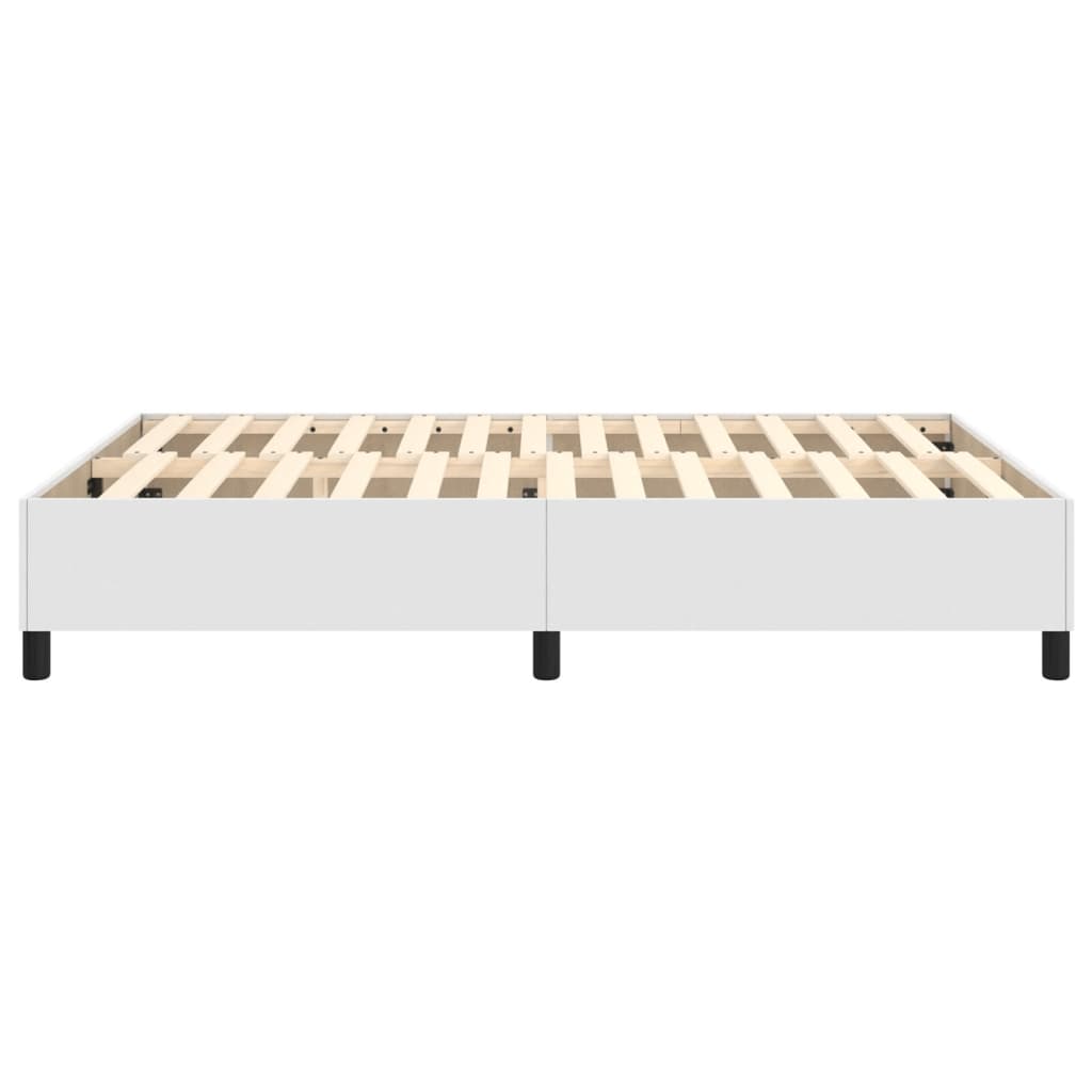 Boxspringbettgestell Weiß 140x200 cm Kunstleder