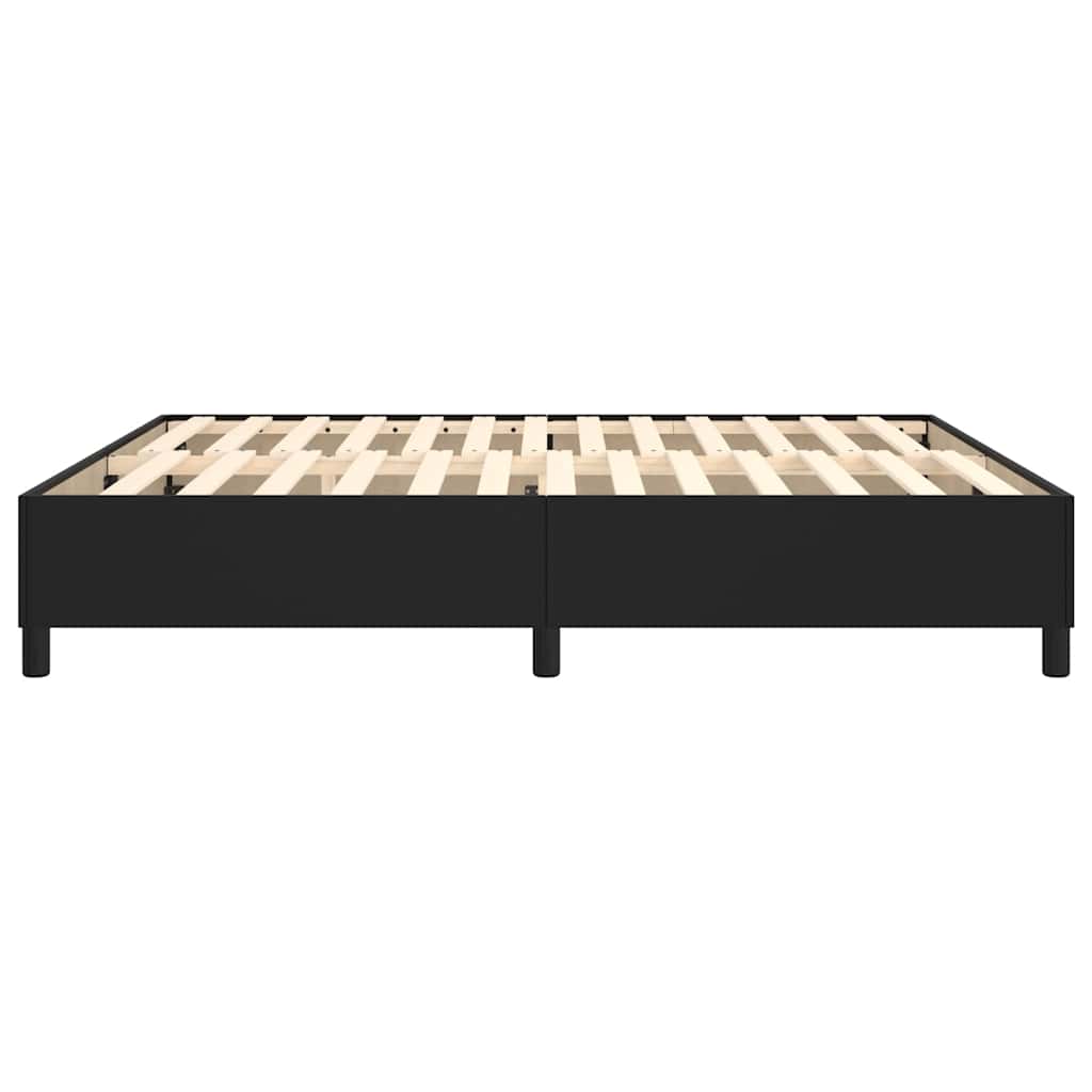Boxspringbettgestell Schwarz 160x200 cm Kunstleder