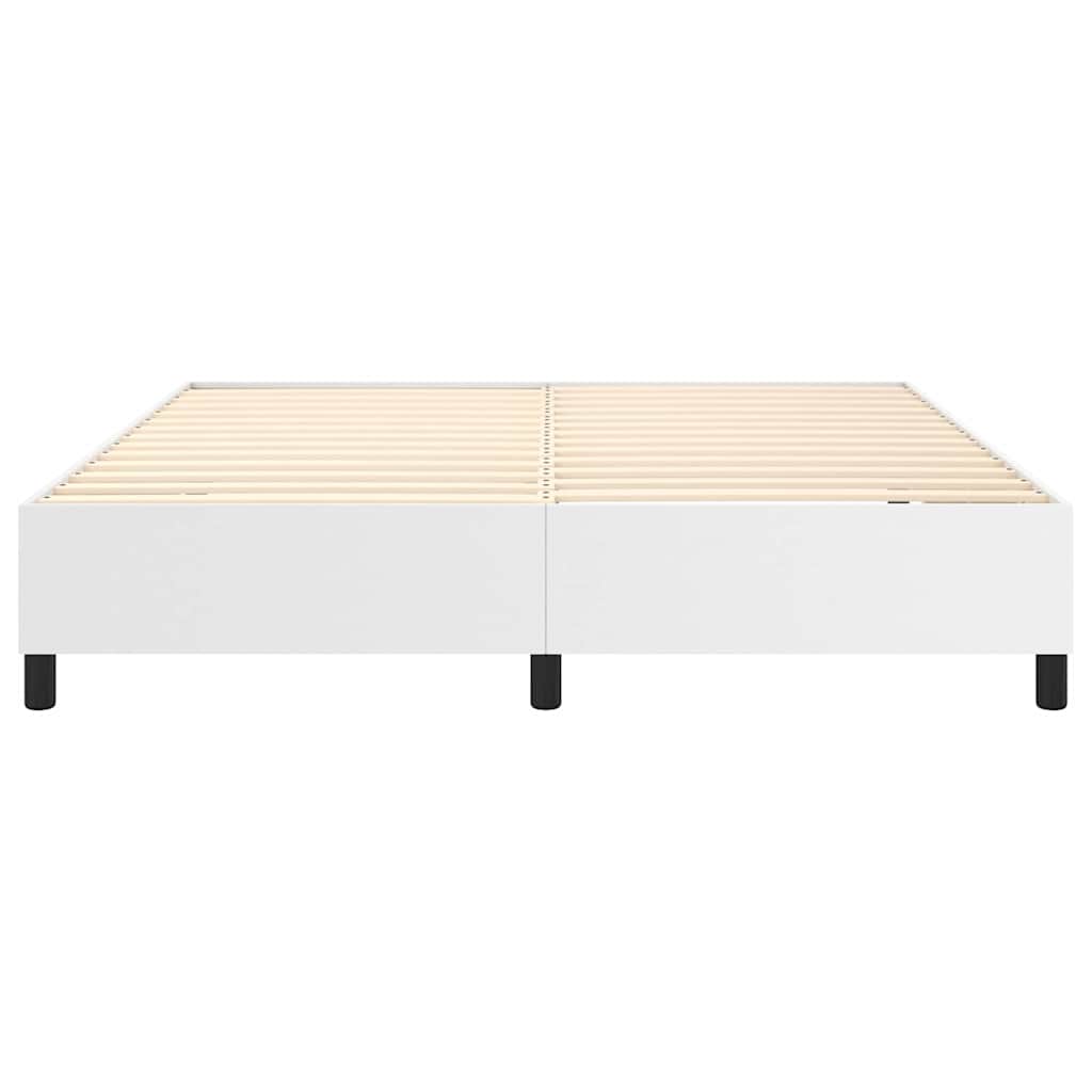 Boxspringbettgestell Weiß 160x200 cm Kunstleder
