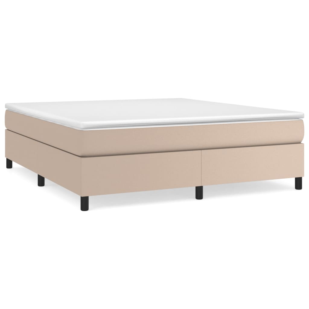Boxspringbettgestell Cappuccino-Braun 160x200 cm Kunstleder