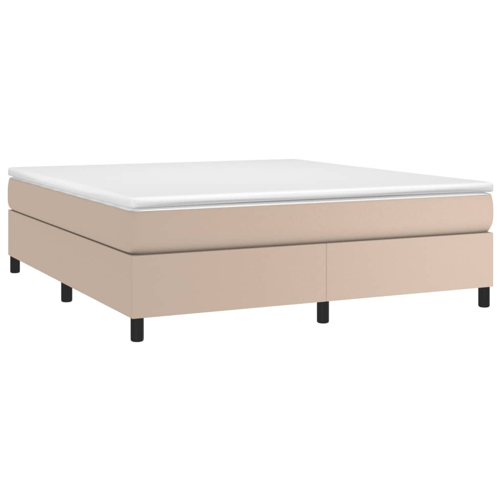 Boxspringbettgestell Cappuccino-Braun 160x200 cm Kunstleder