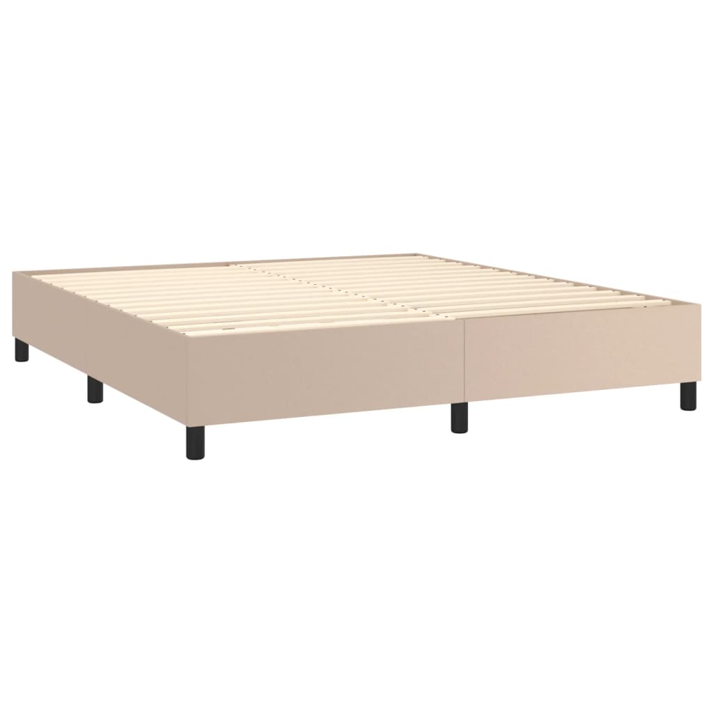 Boxspringbettgestell Cappuccino-Braun 160x200 cm Kunstleder
